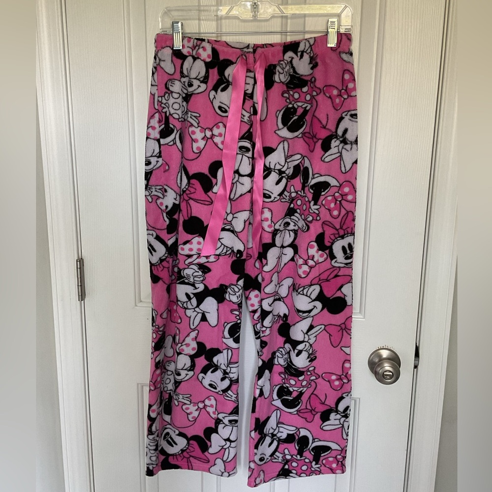 Disney Minnie Mouse Pink and Black Pajama Pants
